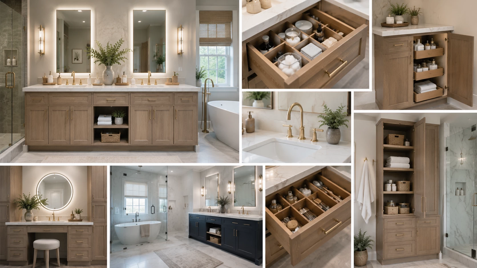 Costa Kitchens bathroom project: Bespoke Spring TX Luxury Double Vanity