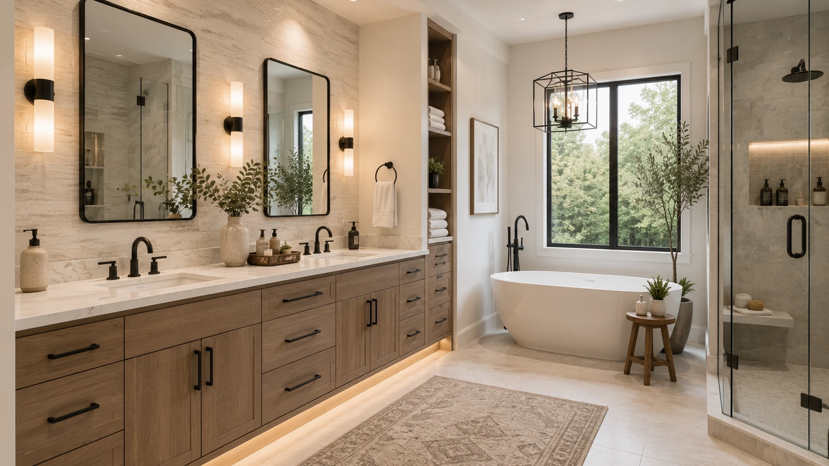 Costa Kitchens bathroom project: High-End Architectural Vanity & Bath Suite