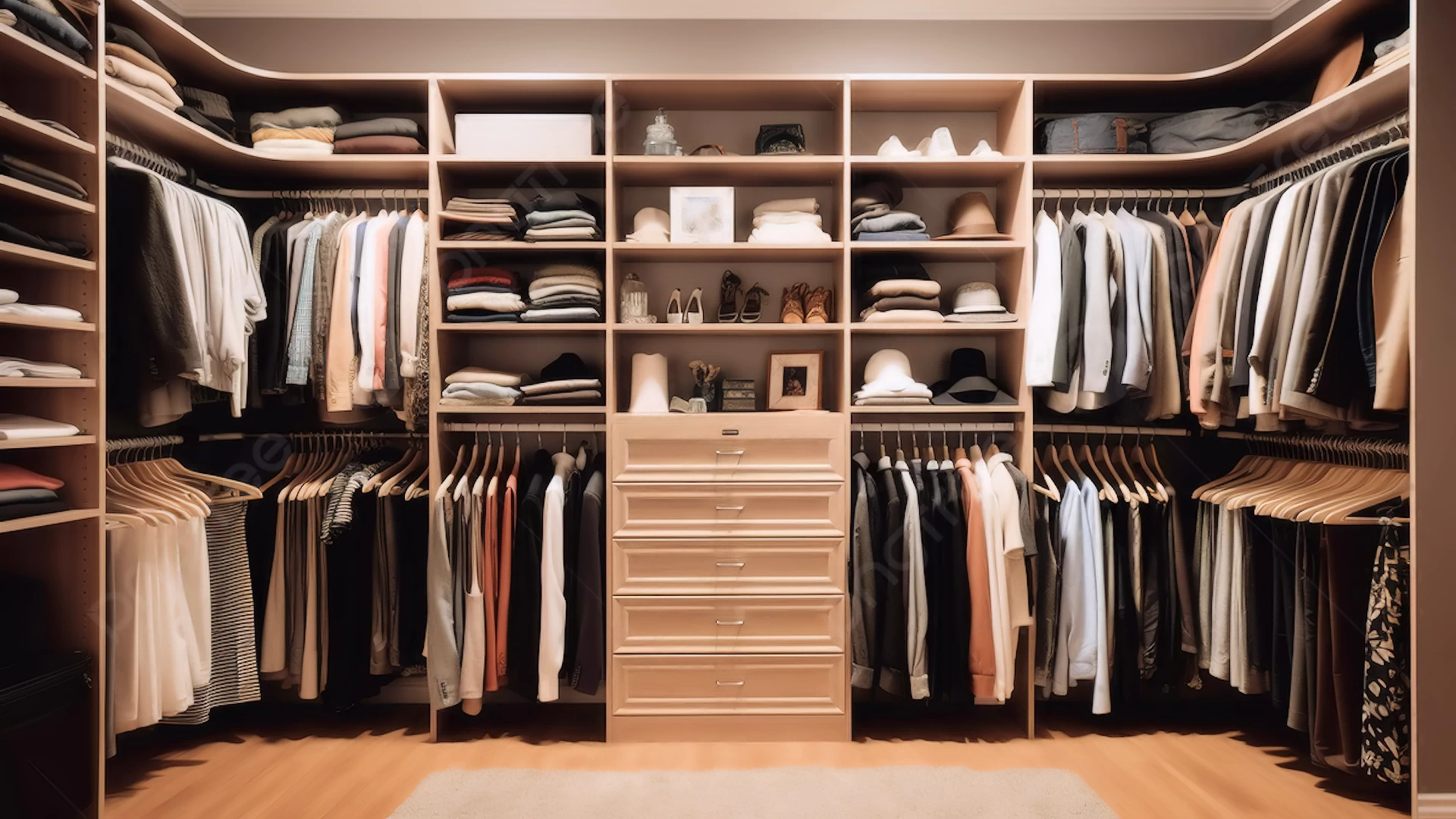 Costa Kitchens closet project: Custom Master Closet with Shelving & Drawer Suites