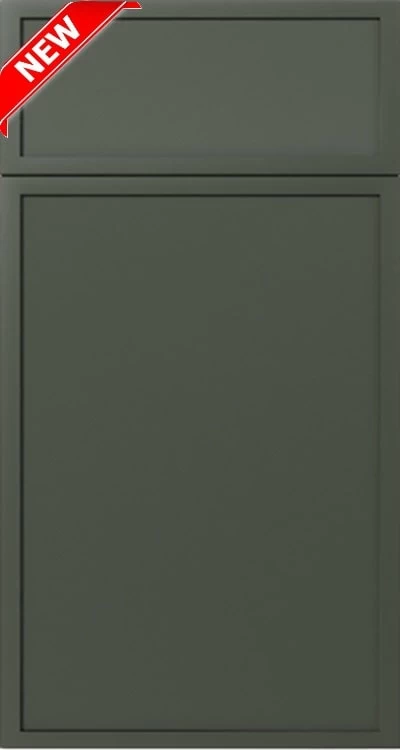 Slim Aston Green custom cabinet door profile by Costa Kitchens